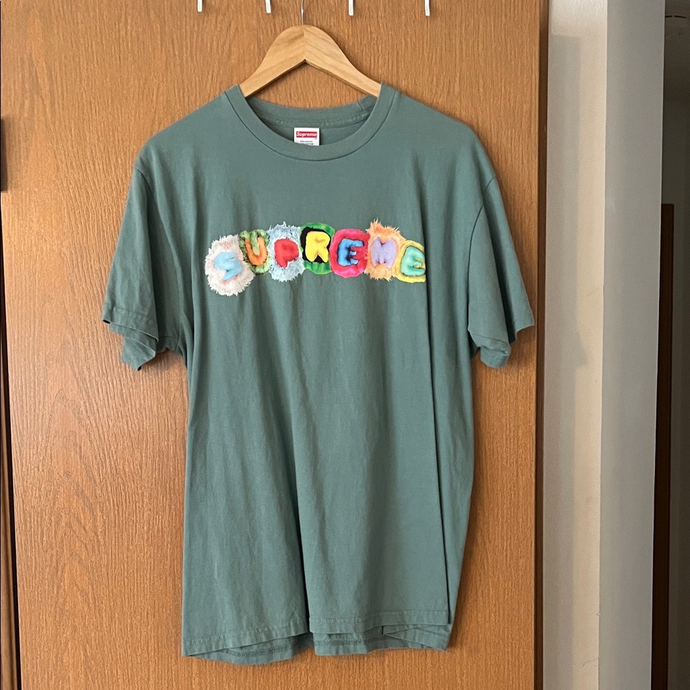 Supreme Multicolor Logo Tee in Green